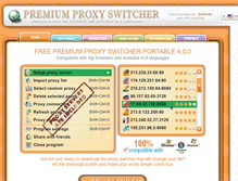 Tablet Screenshot of premiumproxyswitcher.com